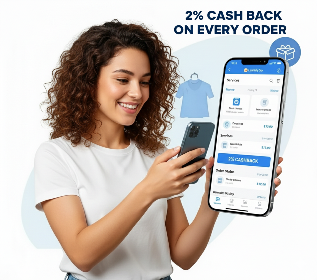 LaundryGo mobile app interface