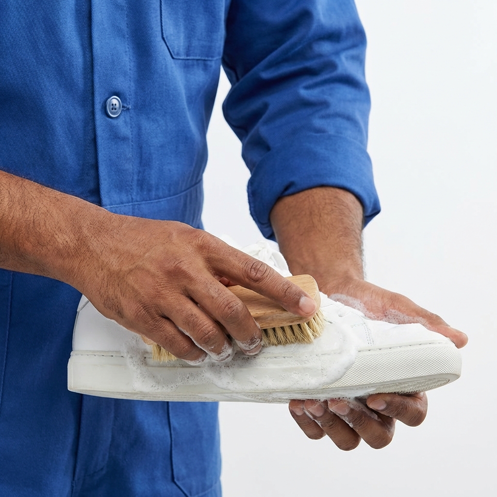 Shoe dry cleaning process